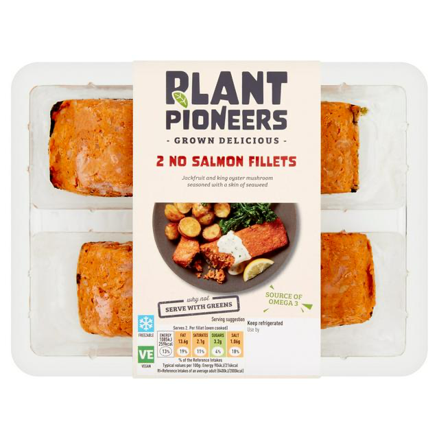image of sainsburys' 'plant pioneers' vegan no salmon fillets