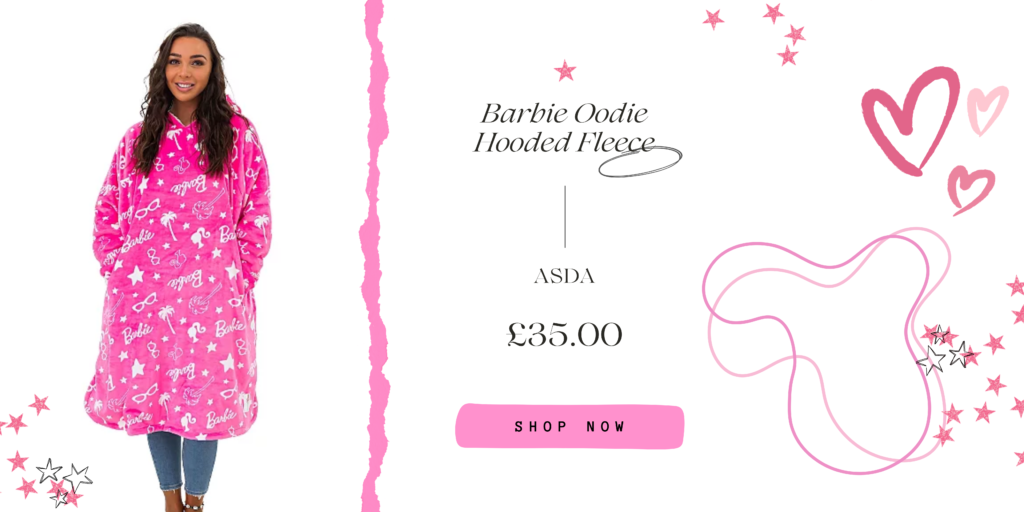 Bright pink Barbie ooodie from Asda