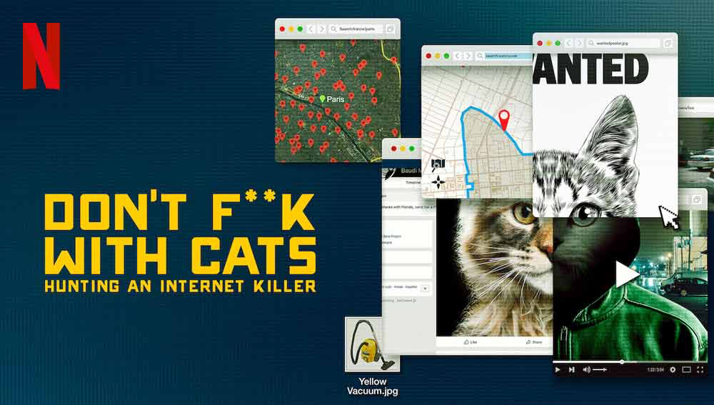 screen grab of one of Netflix's true crime documentaries Don't F**k With Cats: Hunting an Internet Killer