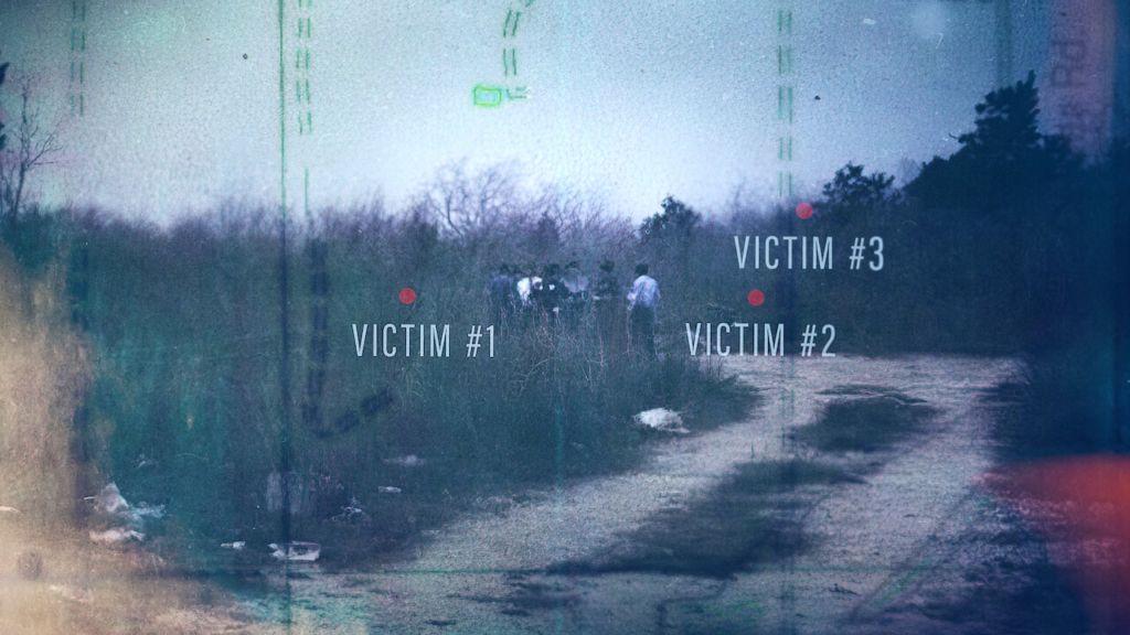 screen grab of one of Netflix's true crime documentaries Crime Scene: The Texas Killing Fields